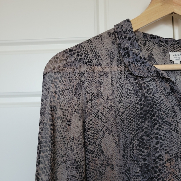 Wilfred Silk Snake Print Blouse - Picture 3 of 4